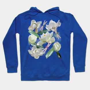 Magnolias and Dragonflies (Dark Clouds) Hoodie